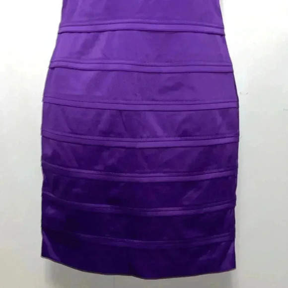 American Living Purple Satin Dress- 8 - Picture 4 of 9